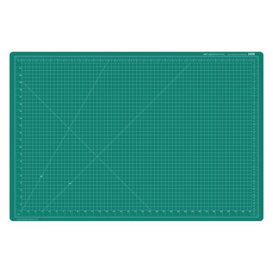 Art Alternatives Self Healing Cutting Mat 24 X 36 Double Sided Green Black
